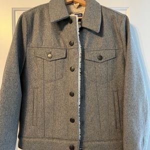 Men’s Express Sherpa Lined Wool Trucker Jacket